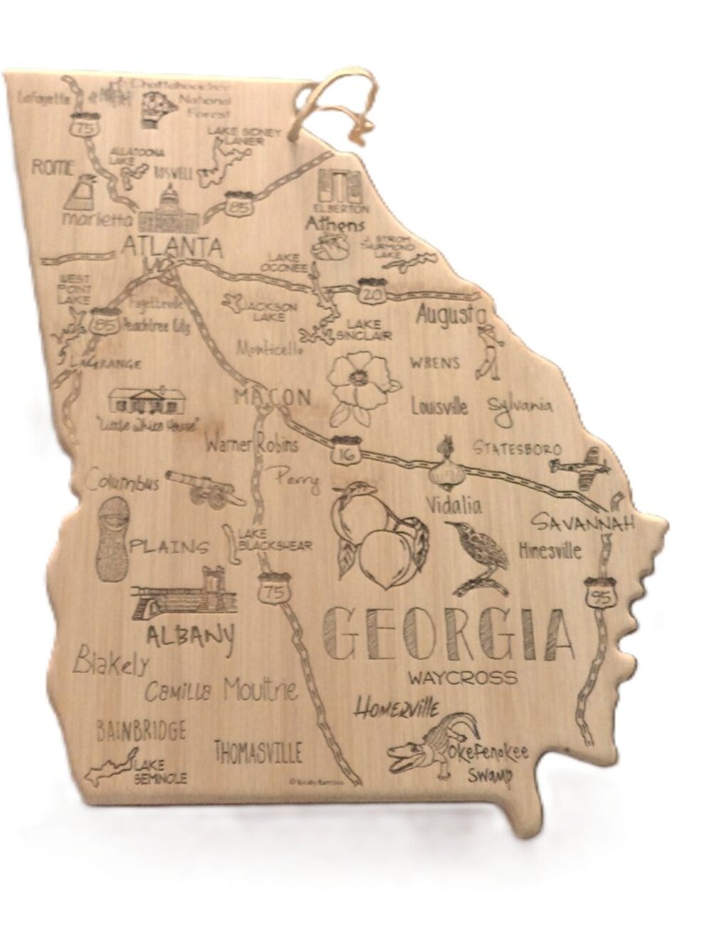 Georgia Shaped Cutting Board by Totally Bamboo